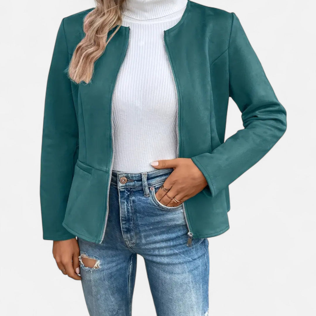 Women’s Slim Fit Zipper Jacket – Heritage Chic