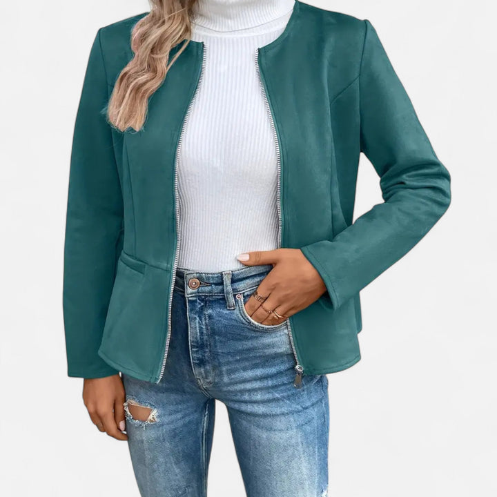 Women’s Slim Fit Zipper Jacket – Heritage Chic