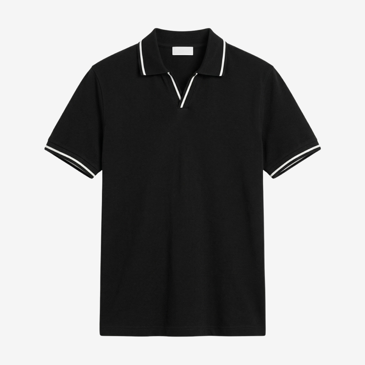 NOMU | Men’s Contrast Trim Short Sleeve Polo Shirt