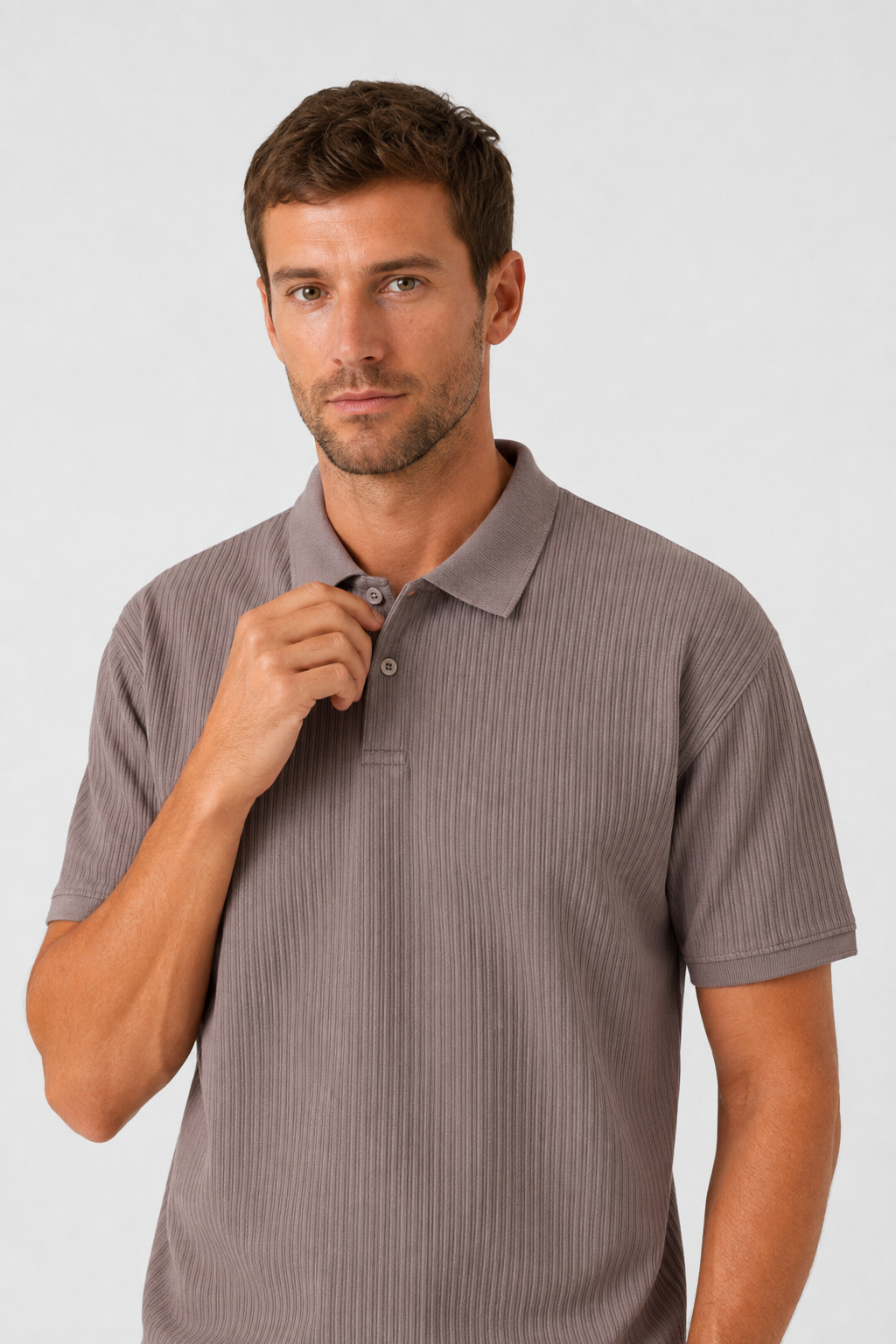NOMU | Men’s Knit Short Sleeve Polo Shirt