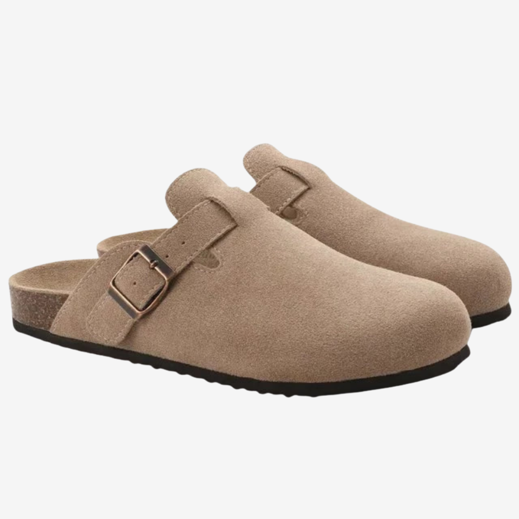 NOMU | Men’s Buckle Strap Closed-Toe Slip-On Mules