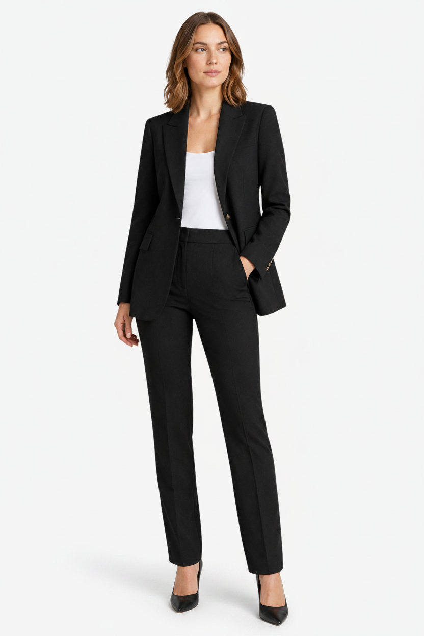NOMU | Women's Tailored Blazer & Straight-Leg Trouser Set – Minimalist Power Suit Co-Ord