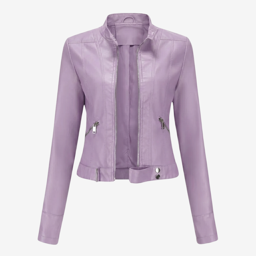 NOMU | Women’s Zippered Leather Jacket