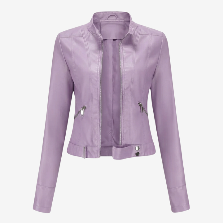 NOMU | Women’s Zippered Leather Jacket