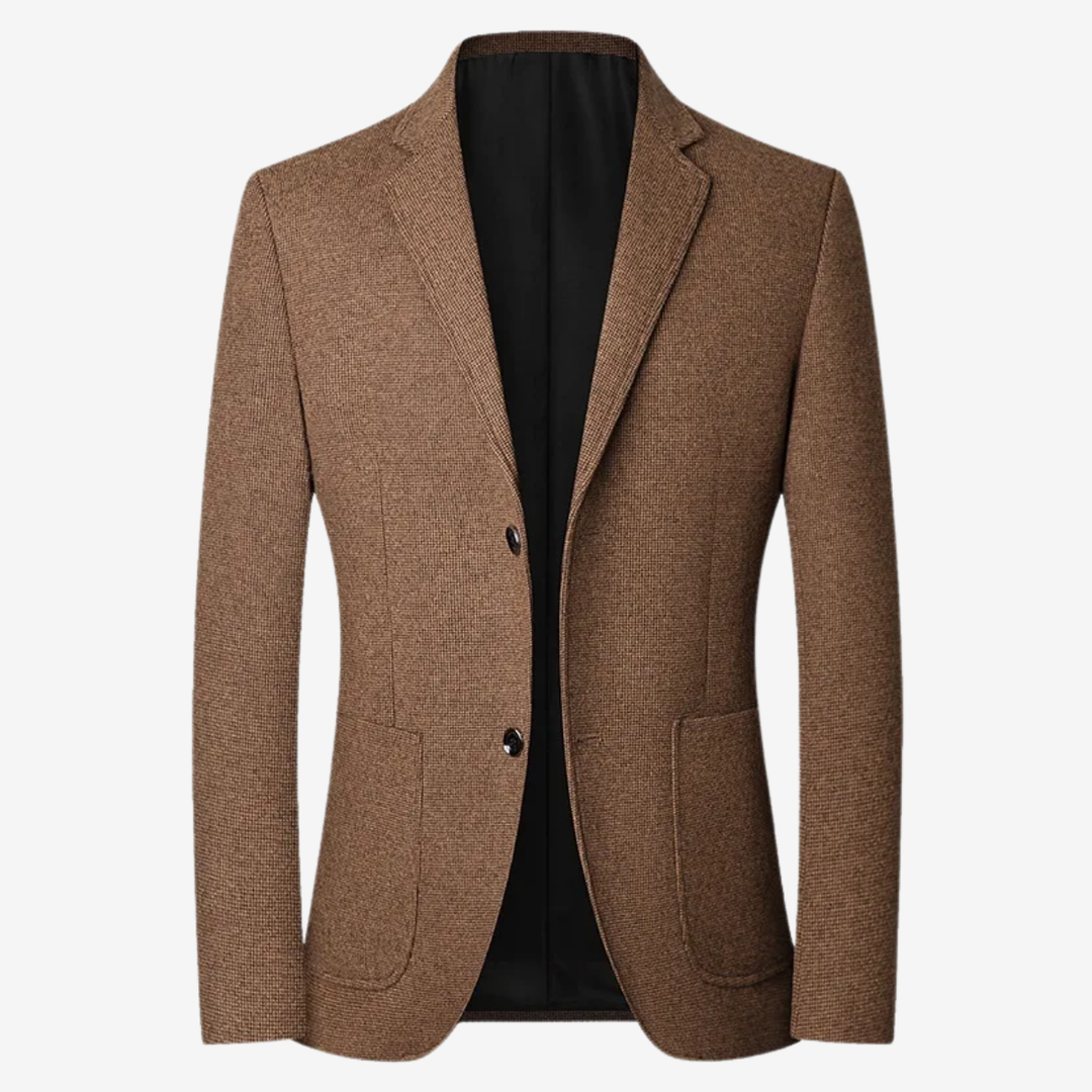 NOMU | Men's Textured Tailored Blazer – Smart Casual Single-Breasted Jacket