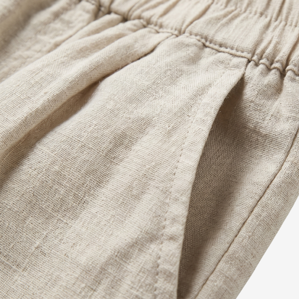 NOMU | Women’s Elastic Waist Linen Shorts