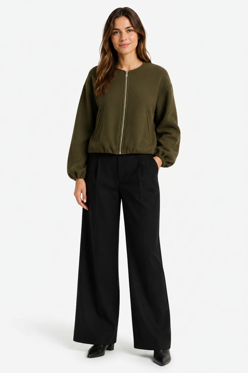 NOMU | Women’s Zippered Bomber Jacket
