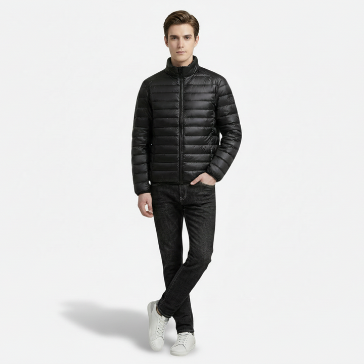 NOMU | Men's Lightweight Quilted Puffer Jacket – Minimalist Insulated Zip-Up Outerwear