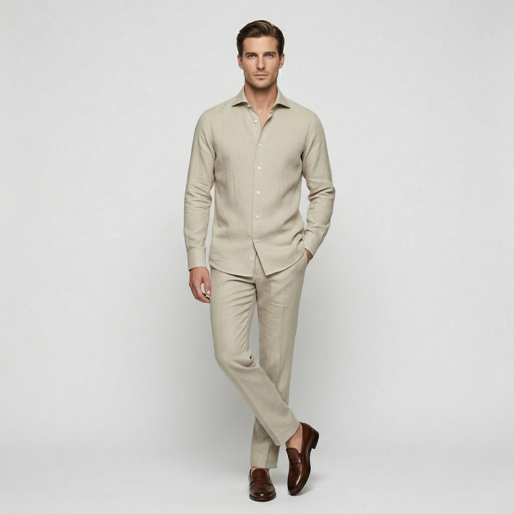 NOMU | Men’s Linen Button-Down Shirt
