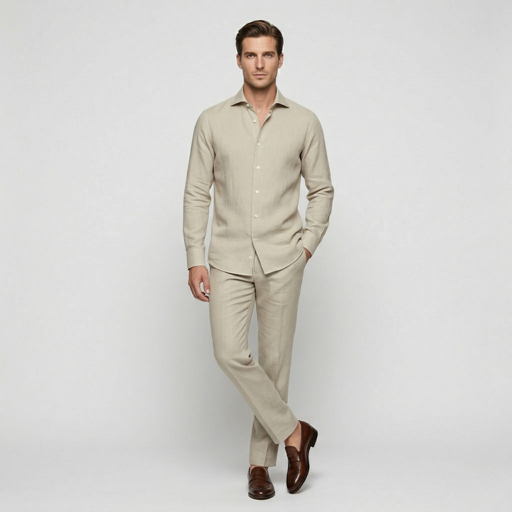 NOMU | Men’s Linen Button-Down Shirt
