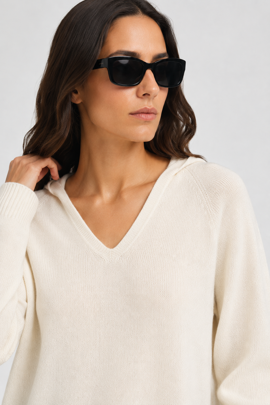 NOMU | Women's Hooded Knit Sweater – Soft Relaxed Pullover Hoodie