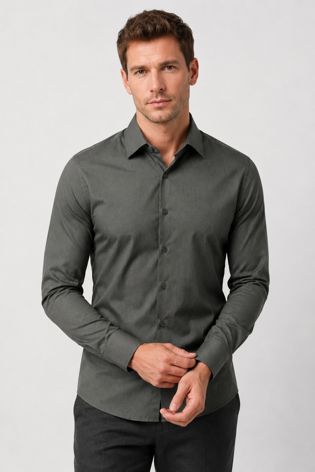 NOMU | Men’s Slim-Fit Button-Down Shirt