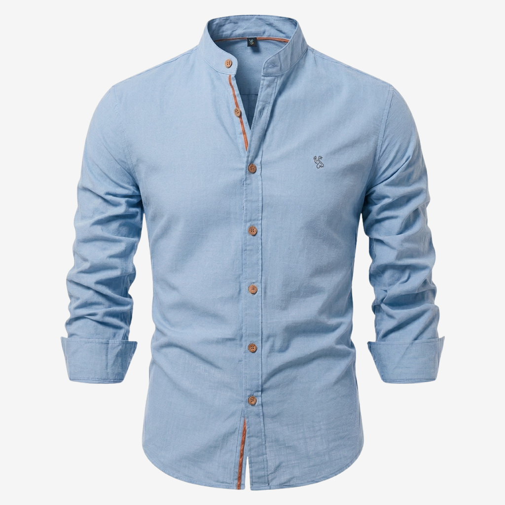 NOMU | Men’s Casual Mandarin Collar Shirt