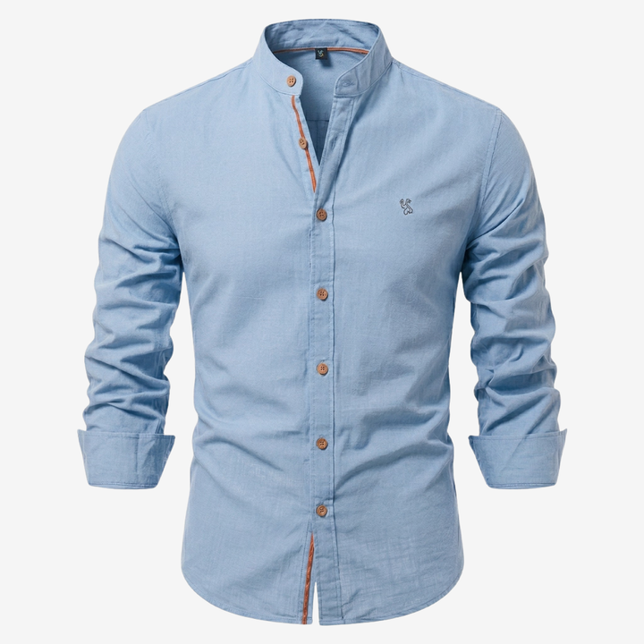 NOMU | Men’s Casual Mandarin Collar Shirt