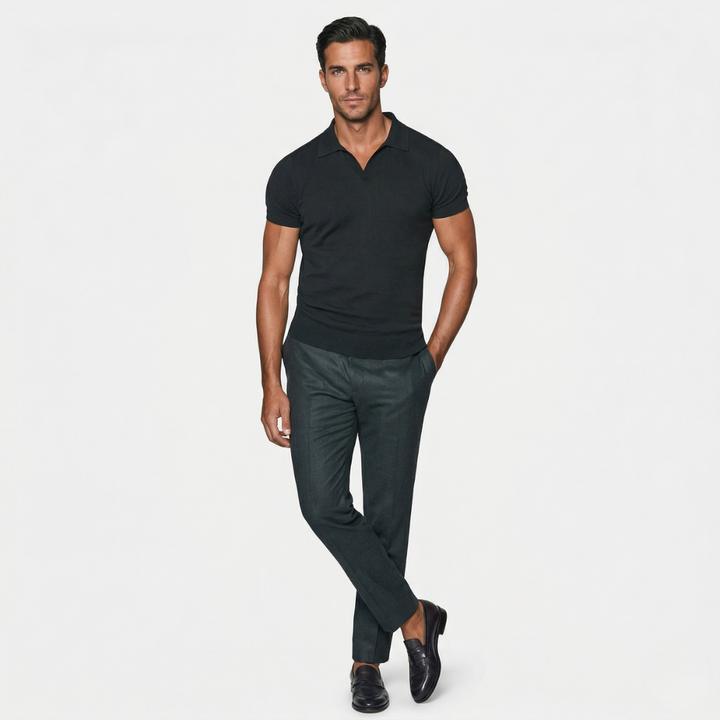 NOMU | Men’s Short Sleeve Open Collar Polo Shirt