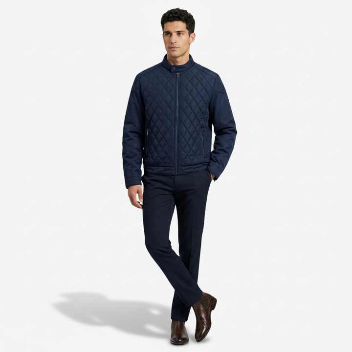 NOMU | Men's Quilted Zip-Up Jacket – Lightweight Modern Outerwear