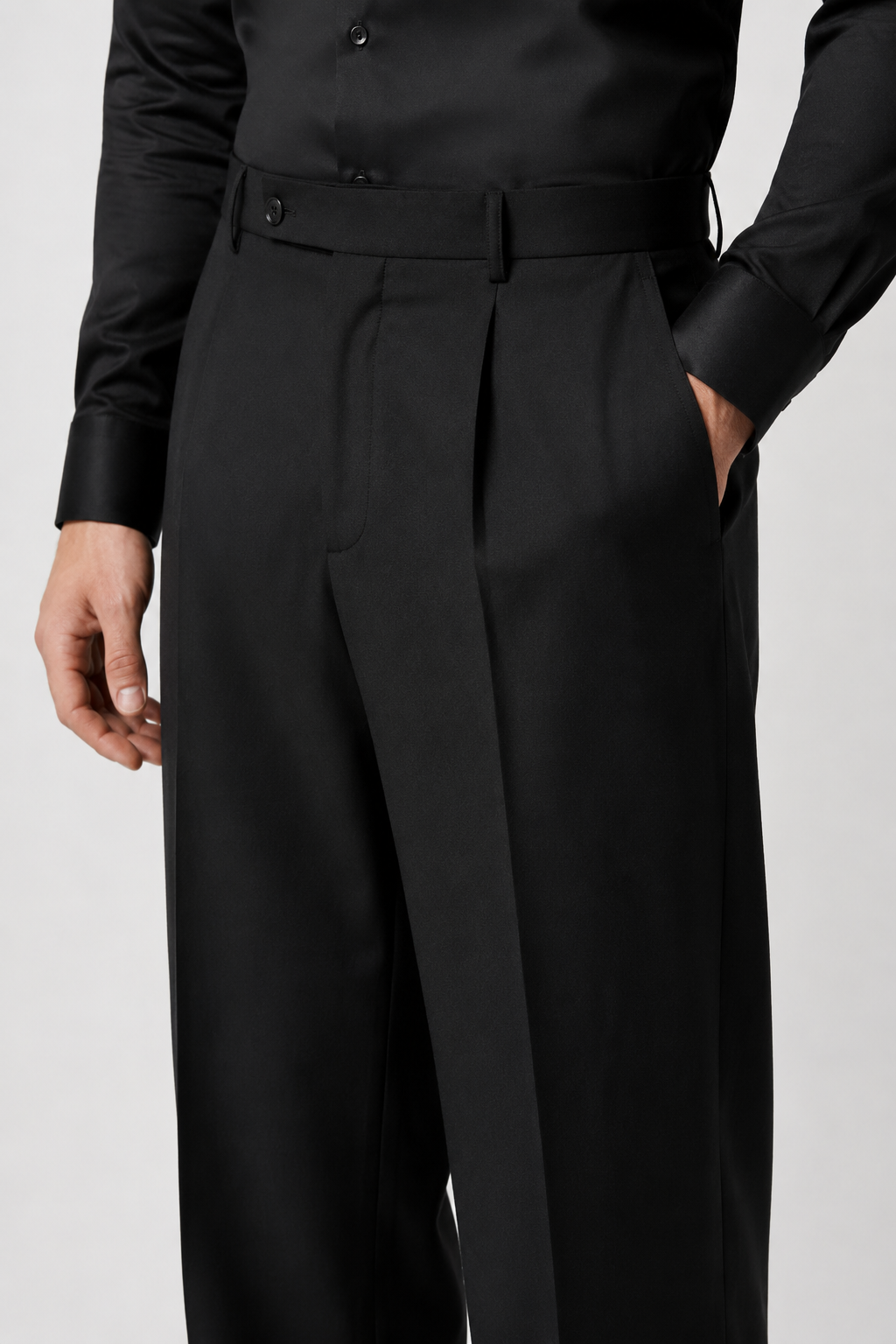 NOMU | Men's Pleated Dress Trousers – Tailored Relaxed Fit Formal Pants