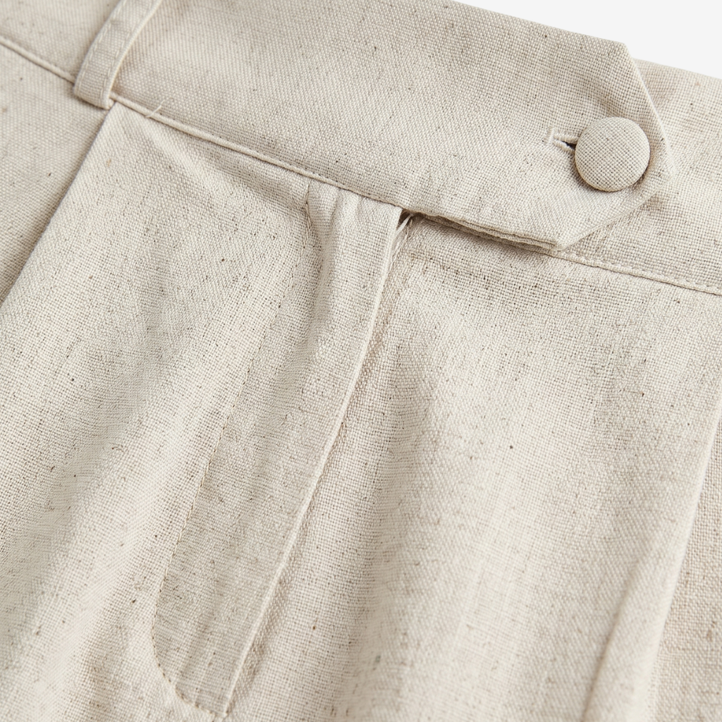 NOMU | Women’s High Waisted Linen Shorts
