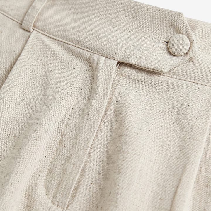 NOMU | Women’s High Waisted Linen Shorts