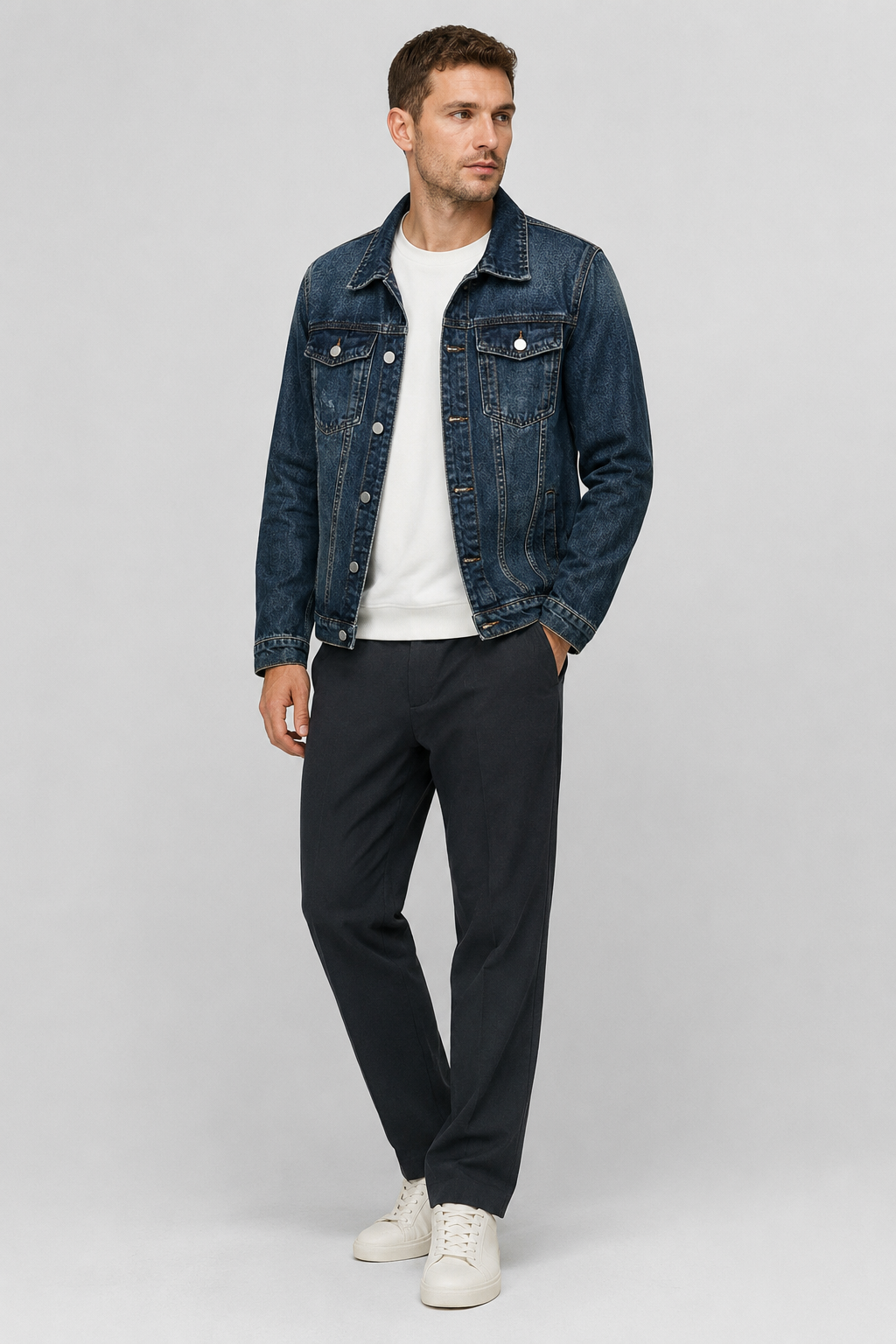 NOMU | Men's Classic Denim Jacket – Casual Vintage Wash Trucker Outerwear