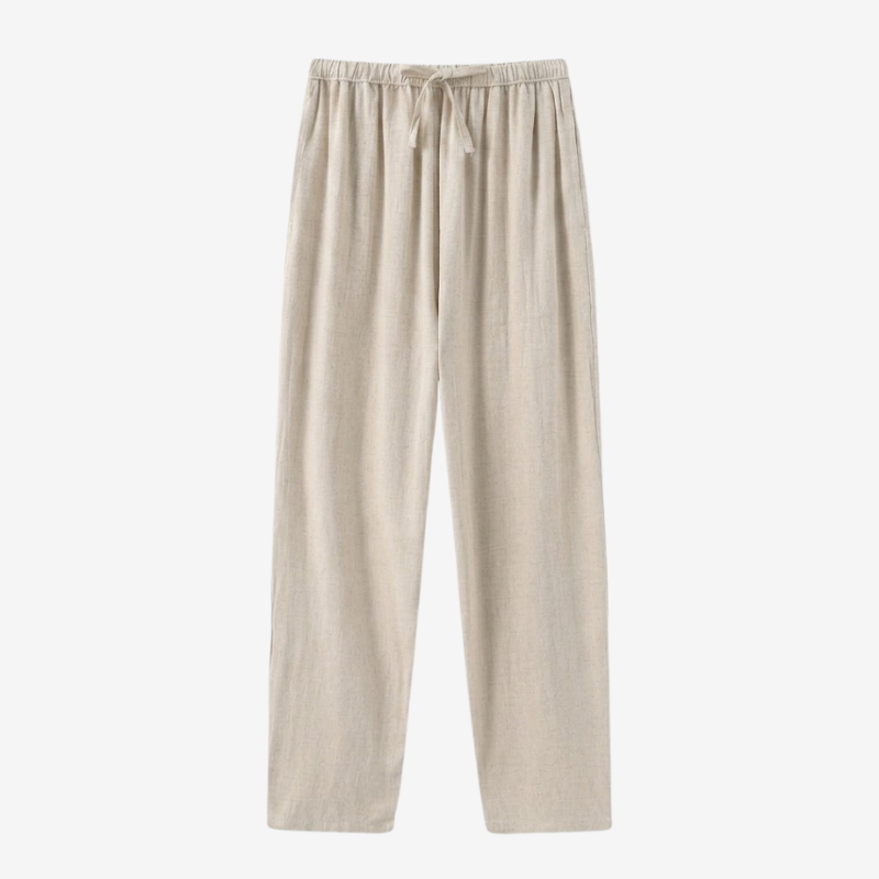 NOMU | Men's Linen Drawstring Pants – Relaxed Smart Casual Trousers