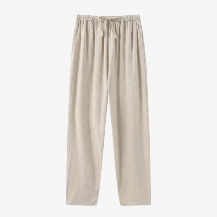 NOMU | Men's Linen Drawstring Pants – Relaxed Smart Casual Trousers