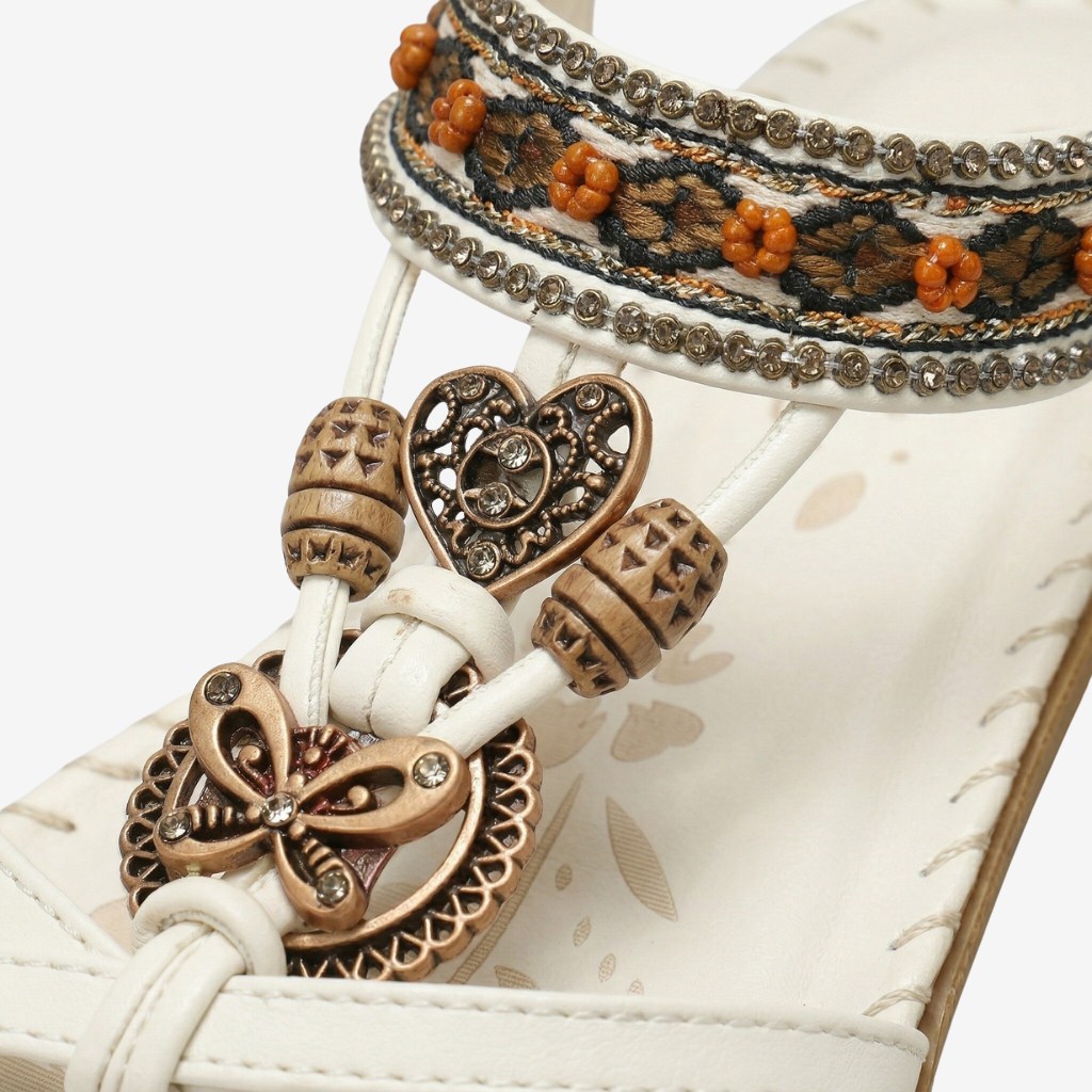 NOMU | Women’s Beaded Strap Flat Sandals