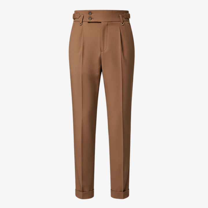 NOMU | Men's Pleated Tapered Dress Trousers – Classic Tailored Formal Pants
