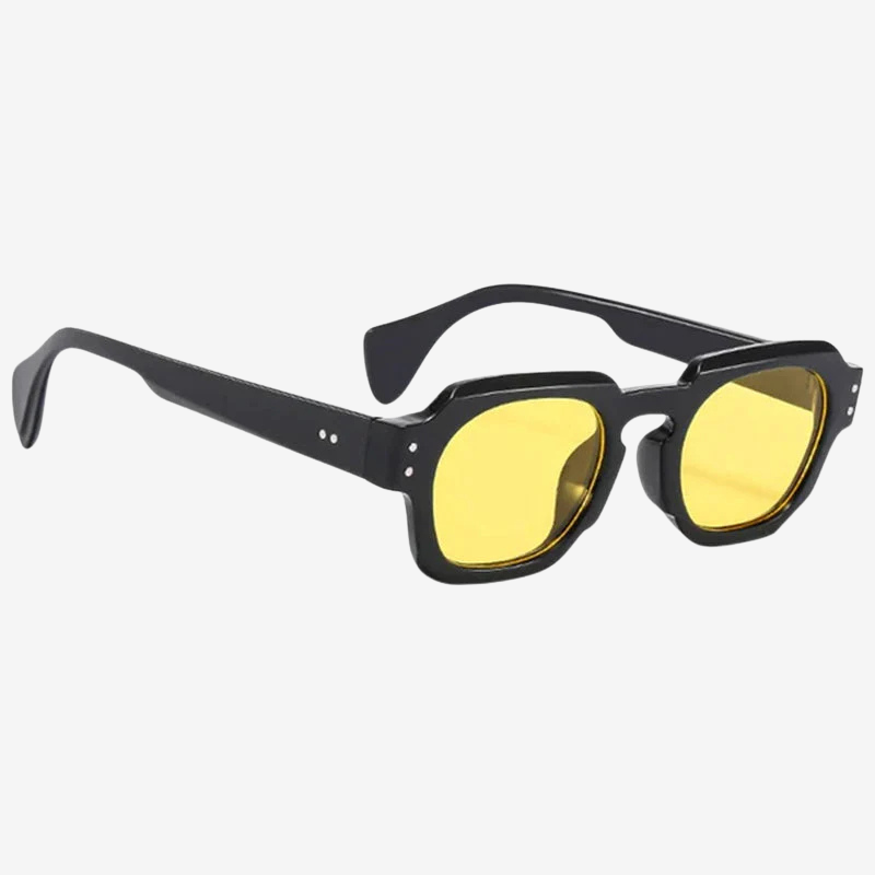 NOMU | Men's Retro Square Sunglasses – Thick Frame with Tinted Lenses