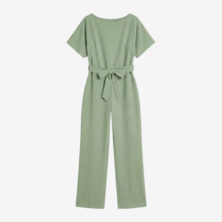NOMU | Women's Minimalist Belted Wide-Leg Jumpsuit – Elegant Relaxed One-Piece Outfit