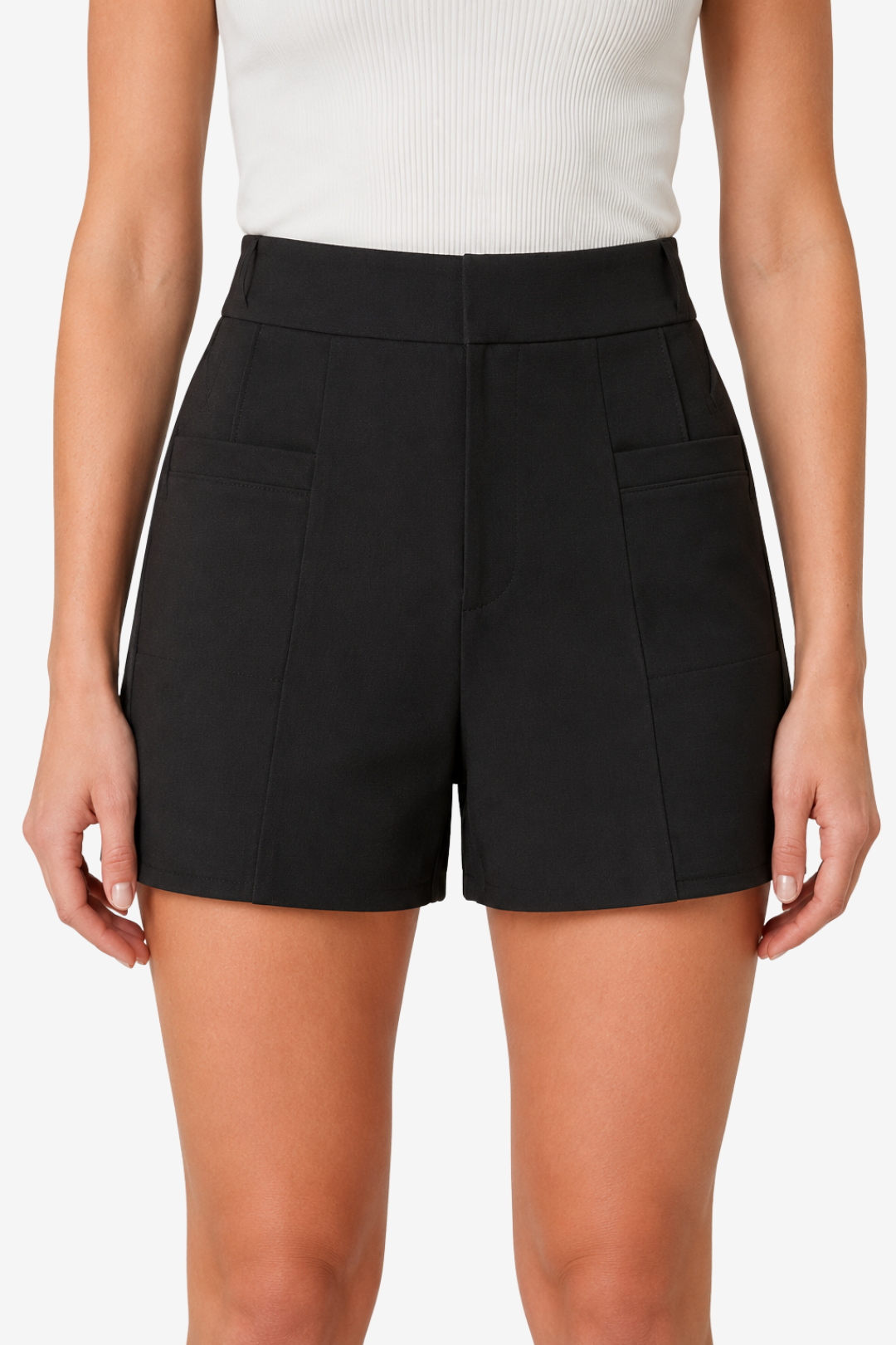 NOMU | Women's High-Waisted Tailored Shorts with Practical Pockets