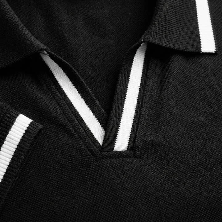 NOMU | Men’s Contrast Trim Short Sleeve Polo Shirt