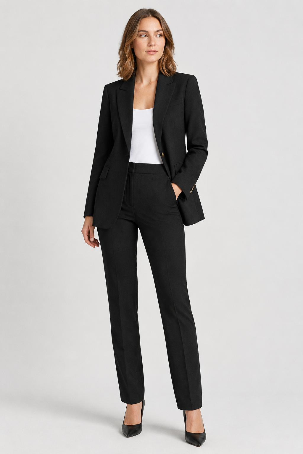 NOMU | Women's Tailored Blazer & Straight-Leg Trouser Set – Minimalist Power Suit Co-Ord