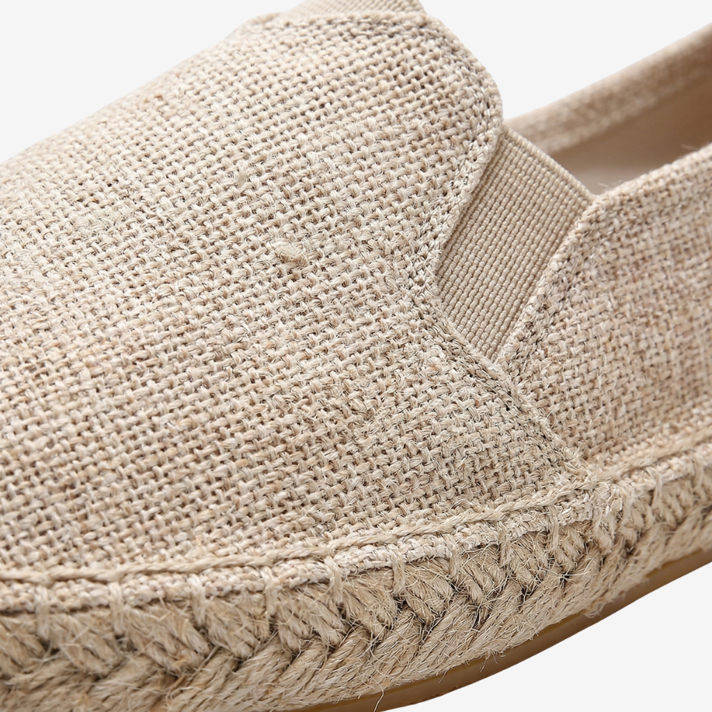 NOMU | Men's Linen Espadrille Loafers – Lightweight Slip-On Casual Shoes