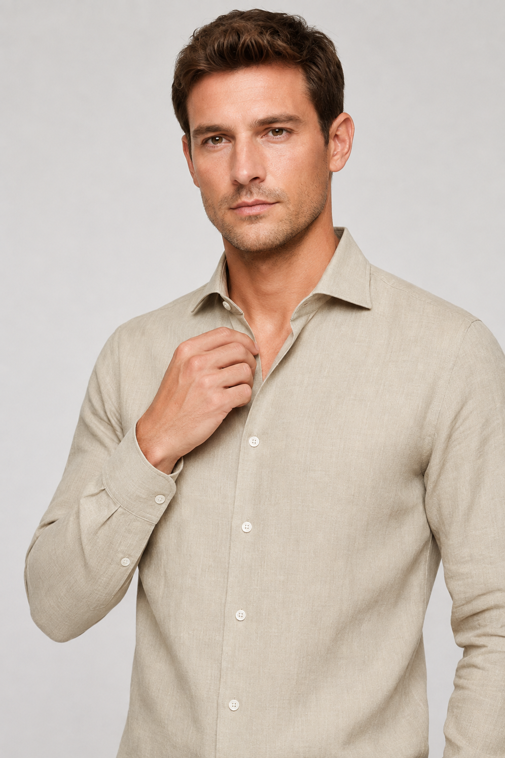 NOMU | Men’s Linen Button-Down Shirt
