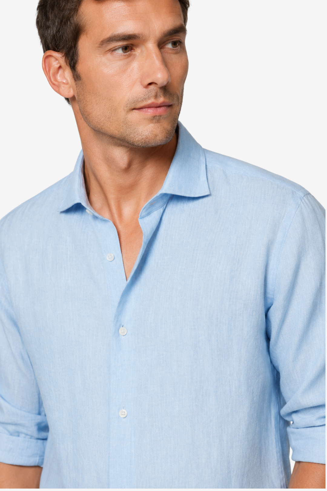 NOMU | Men's Lightweight Linen Button Down Shirt – Casual Long Sleeve Summer Top