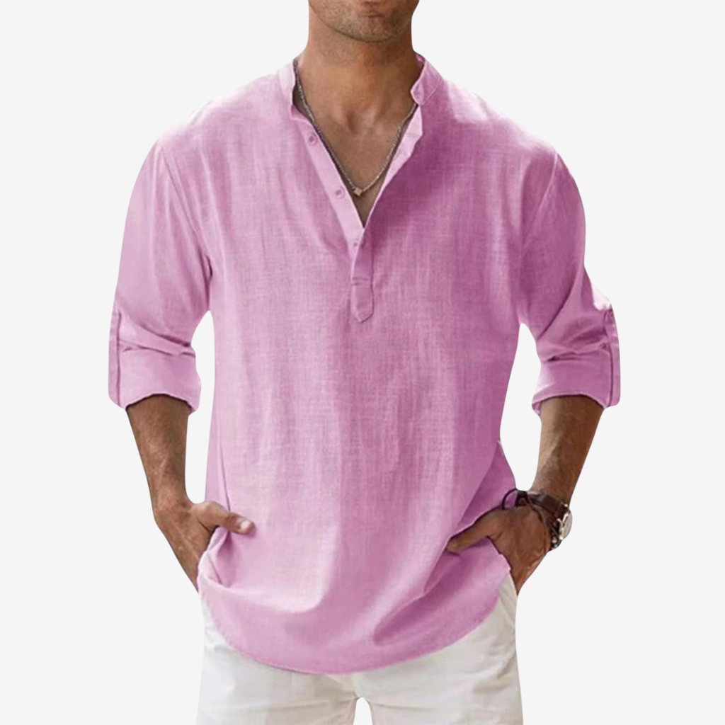 NOMU | Men's Linen Shirt – Casual Relaxed Fit Breathable Top