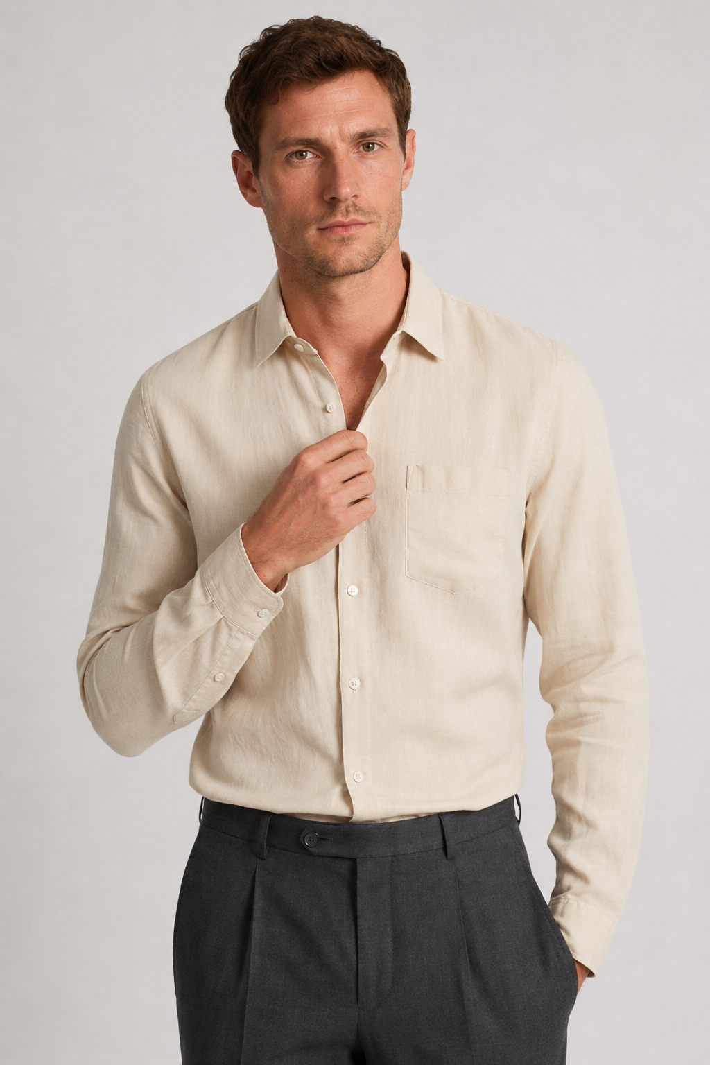 NOMU | Men’s Long Sleeve Button-Up Casual Shirt