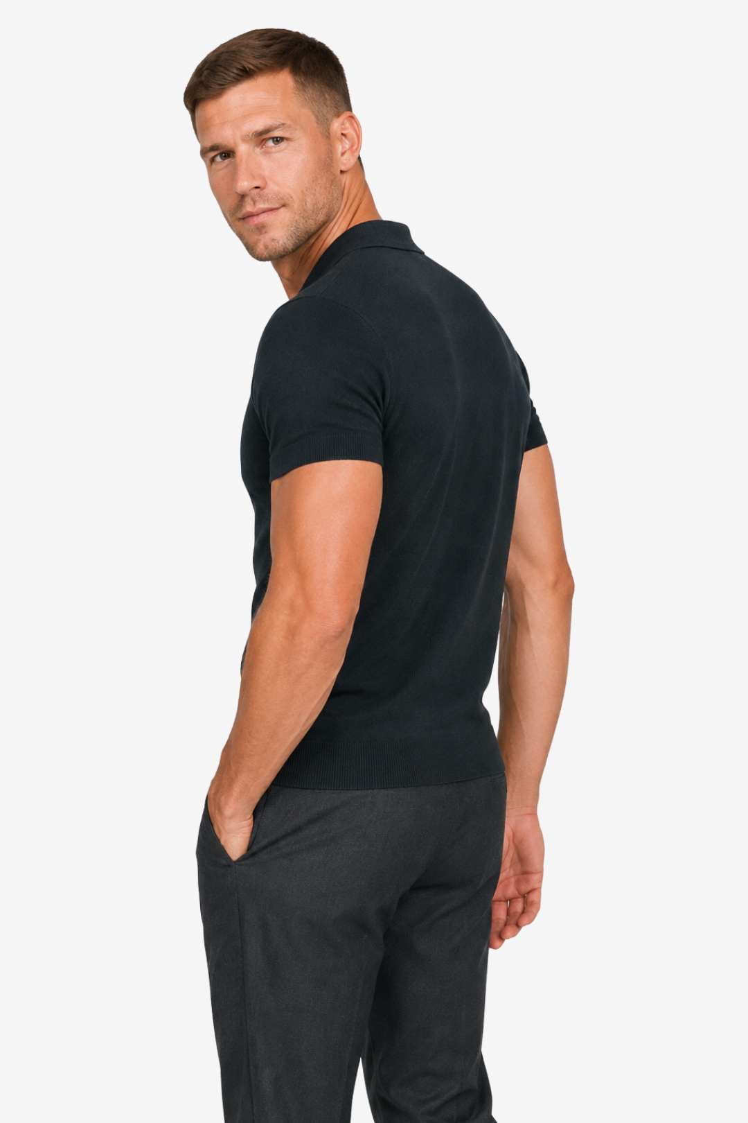 NOMU | Men’s Short Sleeve Open Collar Polo Shirt