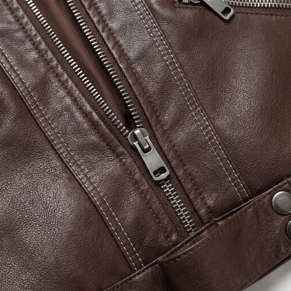 NOMU | Women’s Zippered Leather Jacket