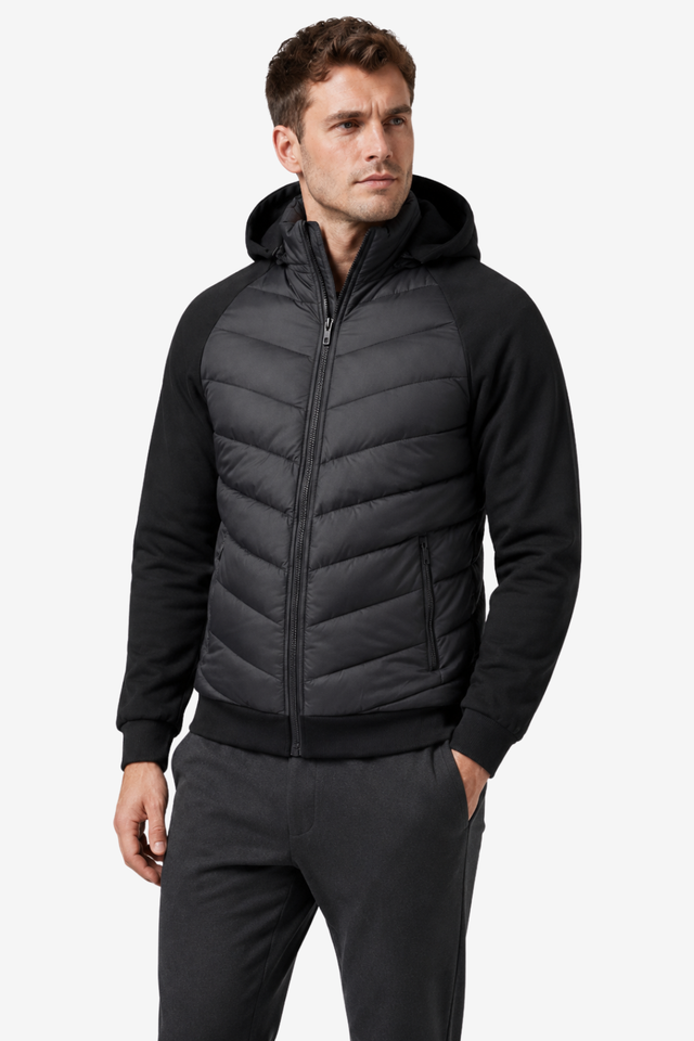 NOMU | Men's Hooded Puffer Jacket – Lightweight Insulated Zip-Up Outerwear