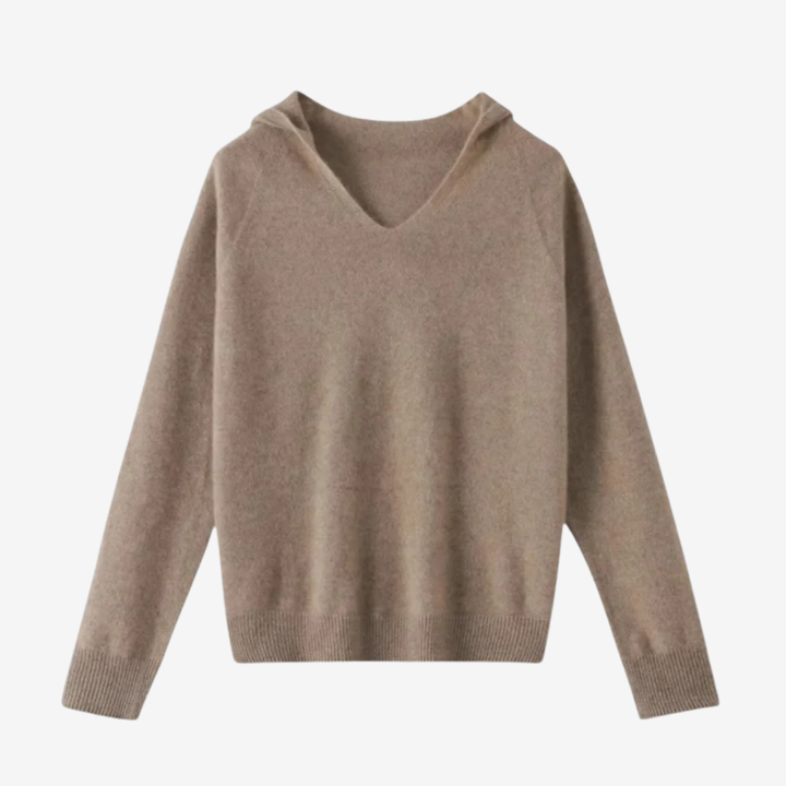 NOMU | Women's Hooded Knit Sweater – Soft Relaxed Pullover Hoodie