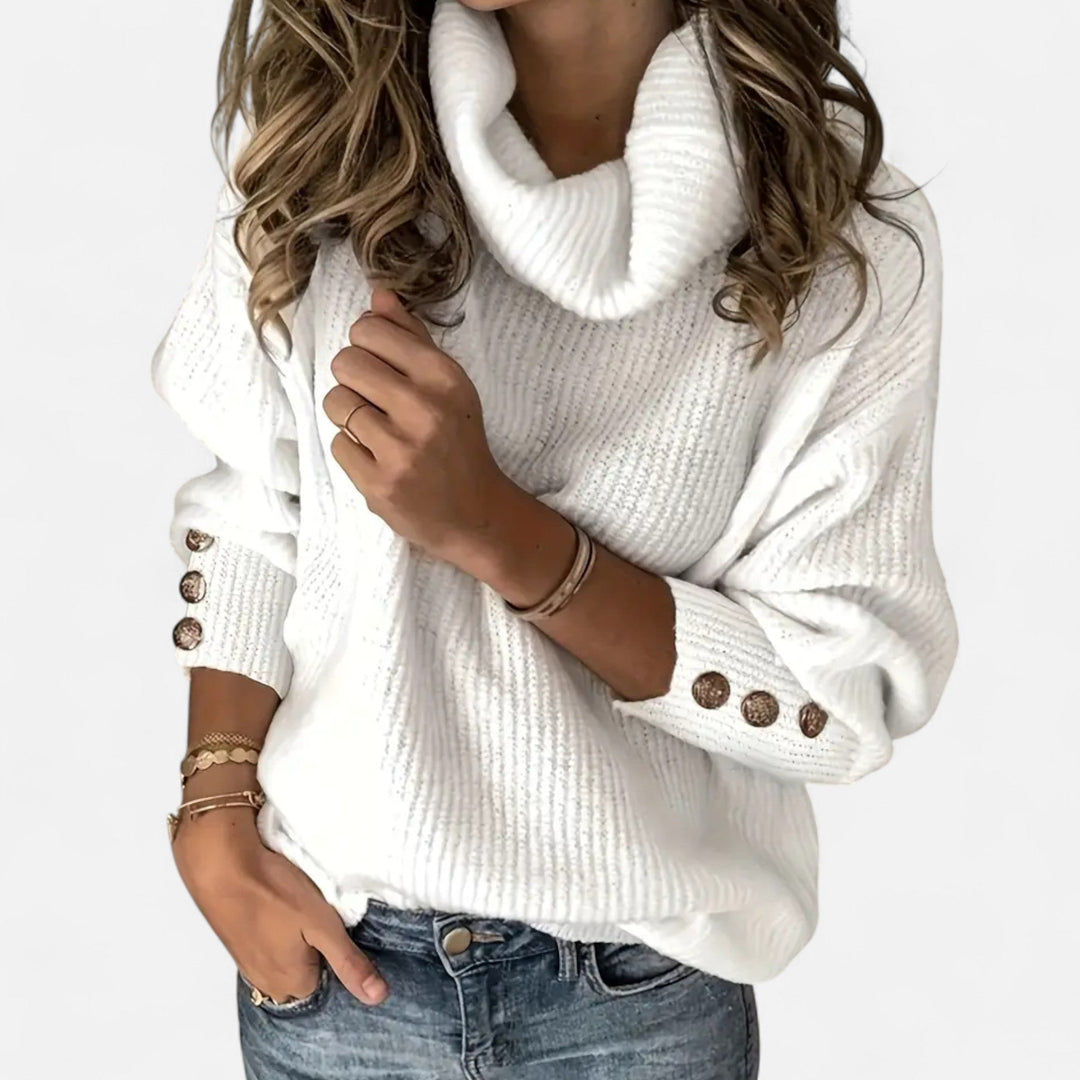 Women’s High Collar Sweater – Heritage Elegance