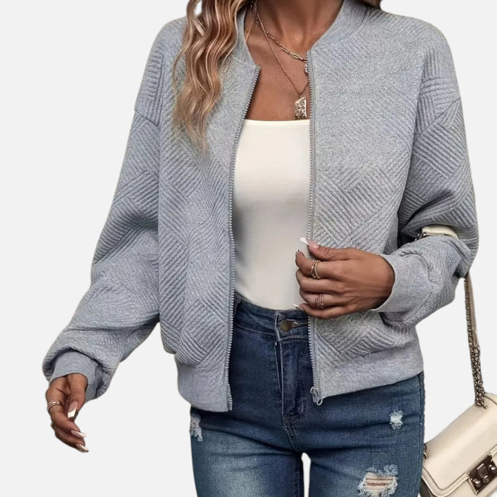 Women’s Solid Textured Jacket – Refined Everyday Style