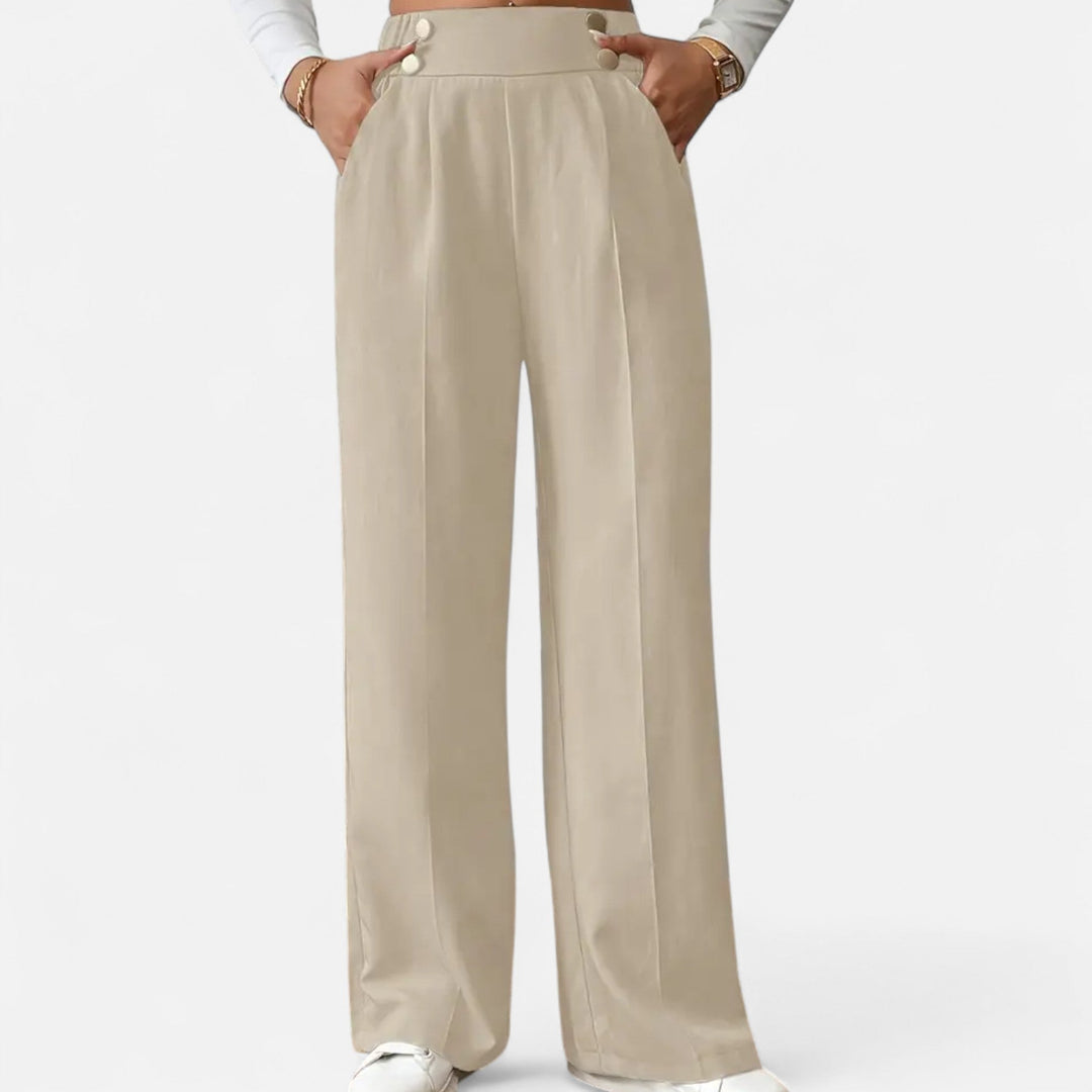 Women’s Button-Detail Pants – Refined Silhouette