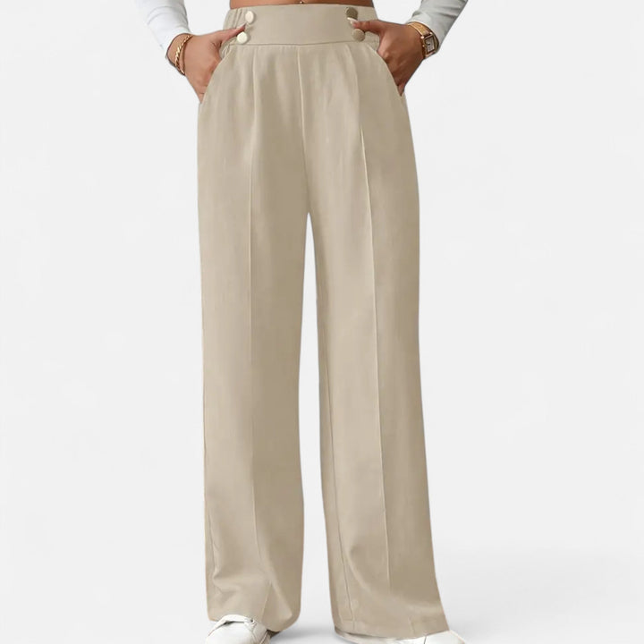 Women’s Button-Detail Pants – Refined Silhouette