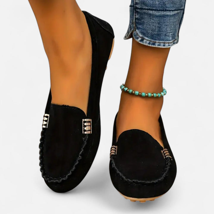 Women’s Metal-Accent Loafers – Heritage Charm