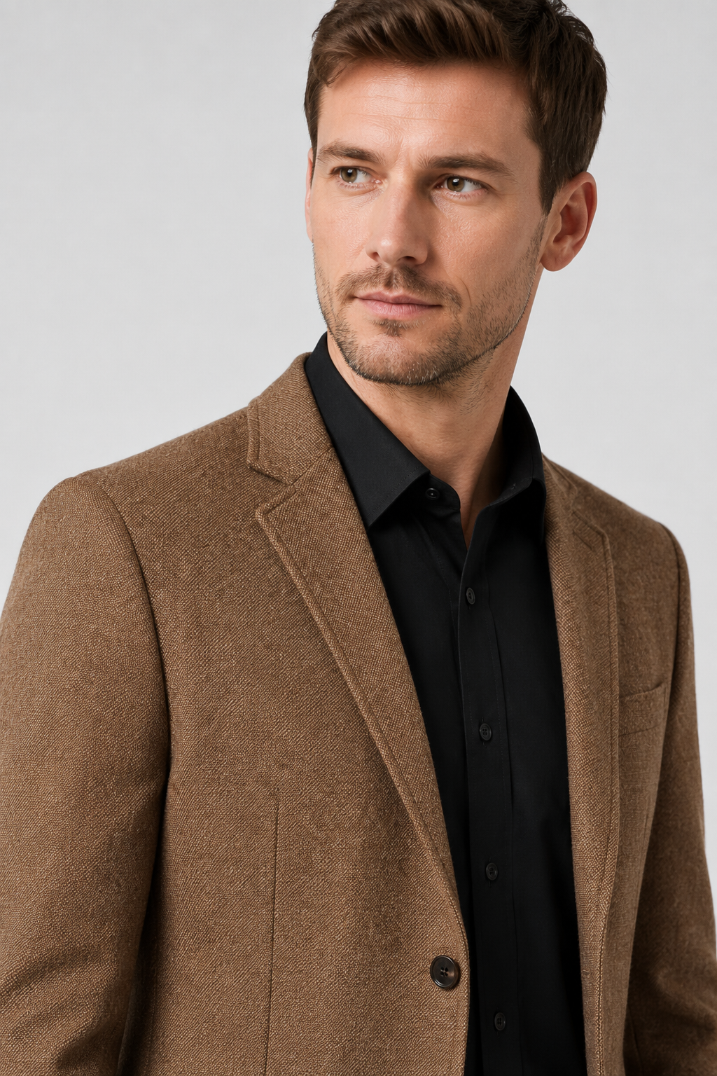 NOMU | Men's Textured Tailored Blazer – Smart Casual Single-Breasted Jacket