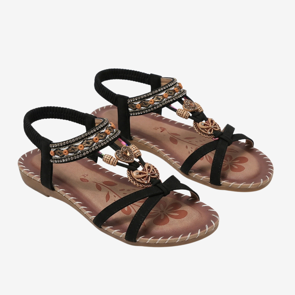 NOMU | Women’s Beaded Strap Flat Sandals