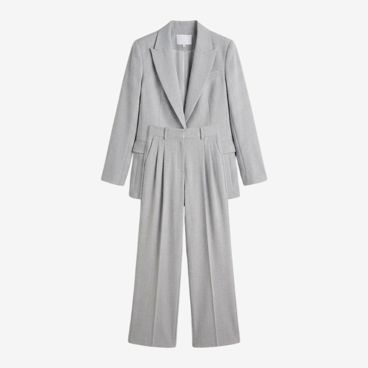 NOMU | Women's Tailored Blazer & Straight-Leg Trouser Set – Minimalist Power Suit Co-Ord